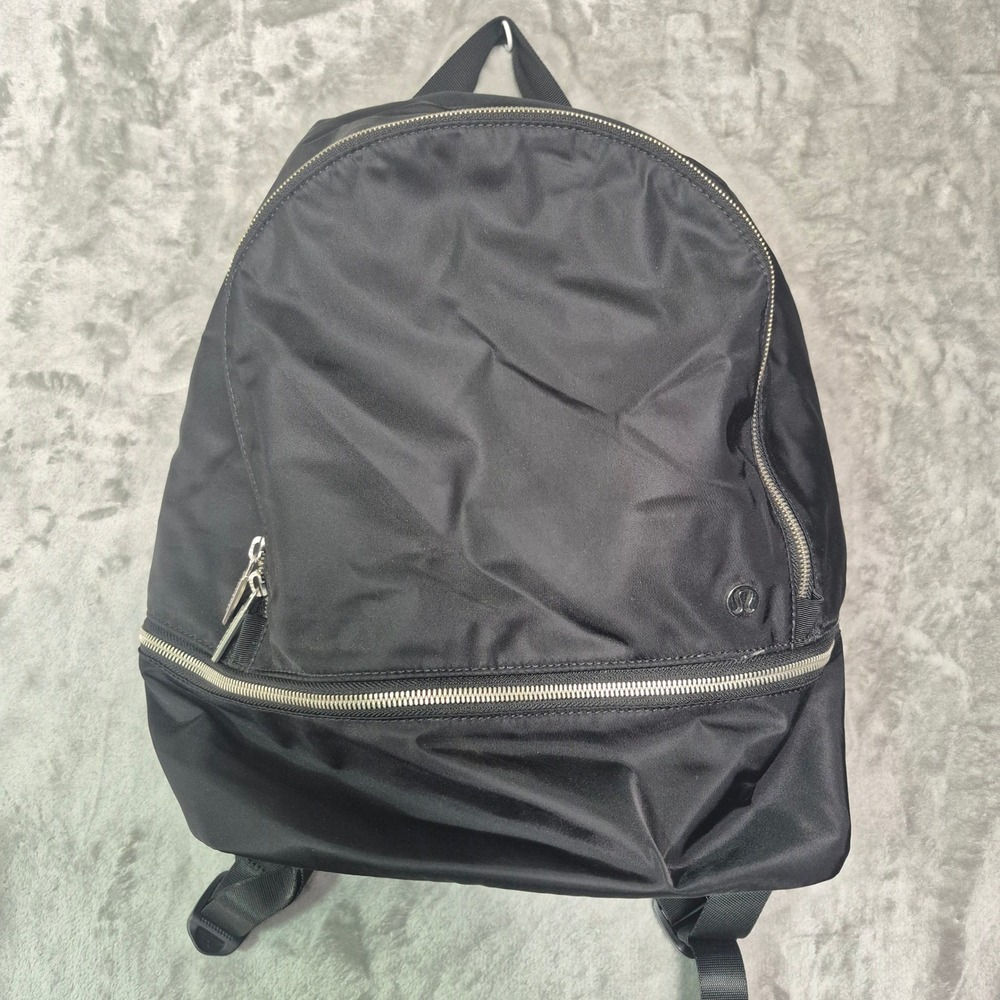 Lululemon City Adventurer Backpack Black Nylon Laptop Sleeve Travel Bag O/S